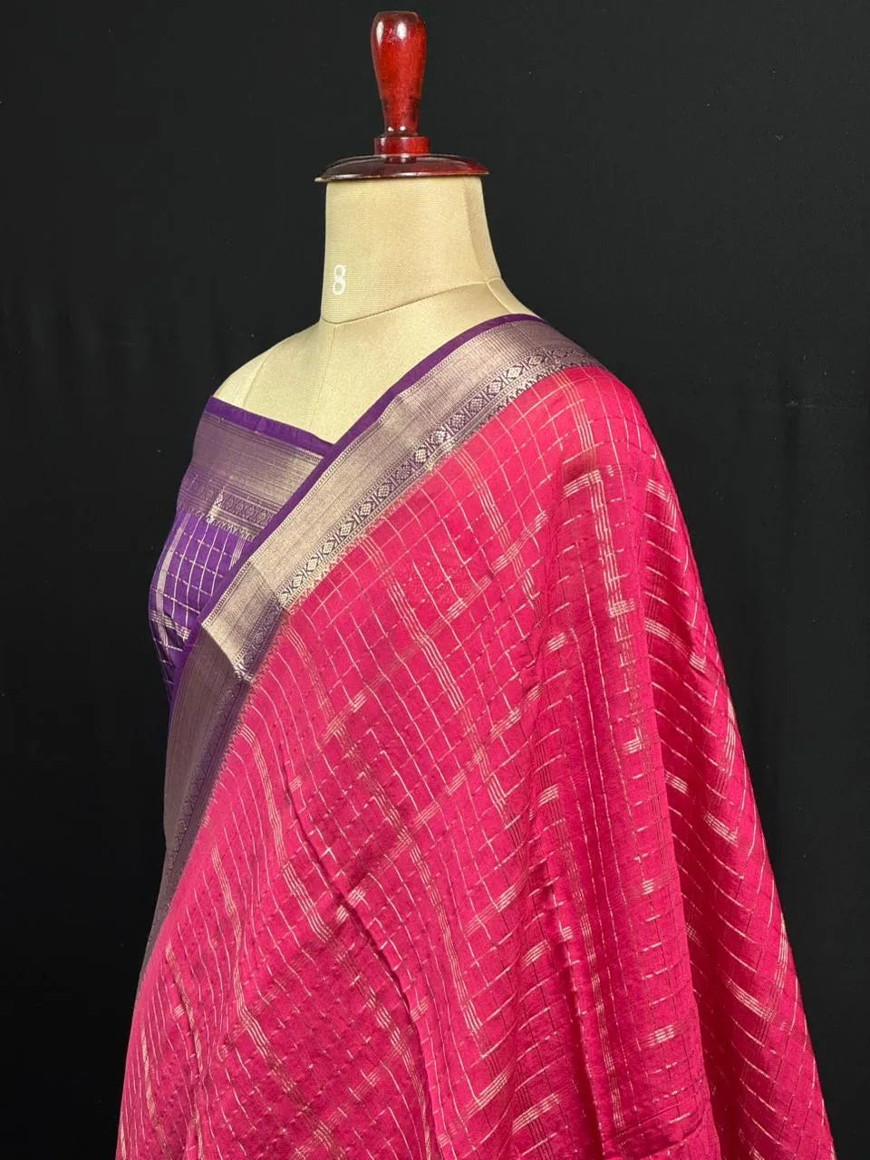 Semi Musk Silk Saree with Zari Border