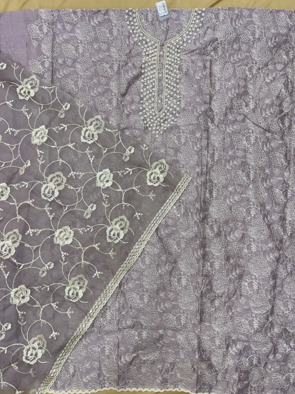 Thred Work Unstitched Salwar Suit