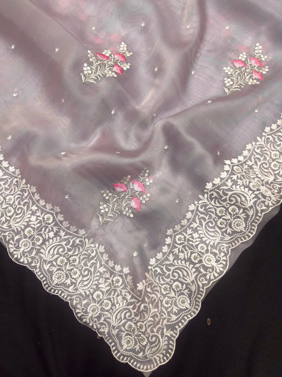 Luxury EMB Organza Saree with Intricate Thread Work (EMB Organza)