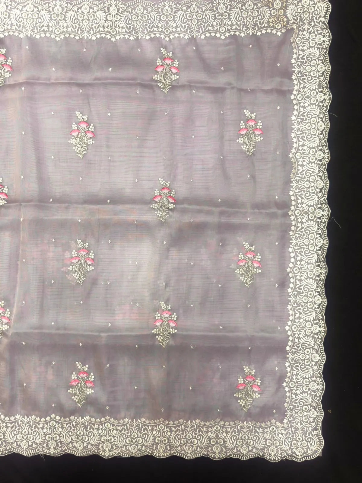 Luxury EMB Organza Saree with Intricate Thread Work (EMB Organza)