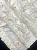 Luxury EMB Organza Saree with Intricate Thread Work (EMB Organza)
