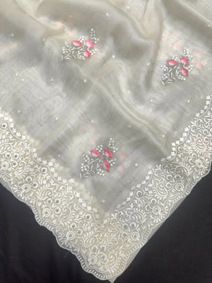 Luxury EMB Organza Saree with Intricate Thread Work (EMB Organza)