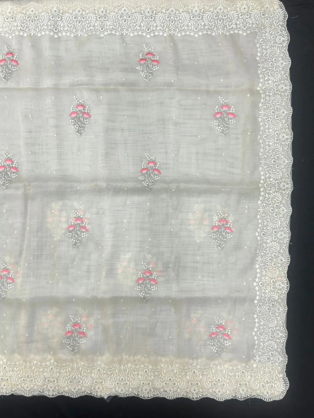 Luxury EMB Organza Saree with Intricate Thread Work (EMB Organza)