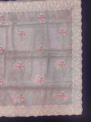 Luxury EMB Organza Saree with Intricate Thread Work (EMB Organza)