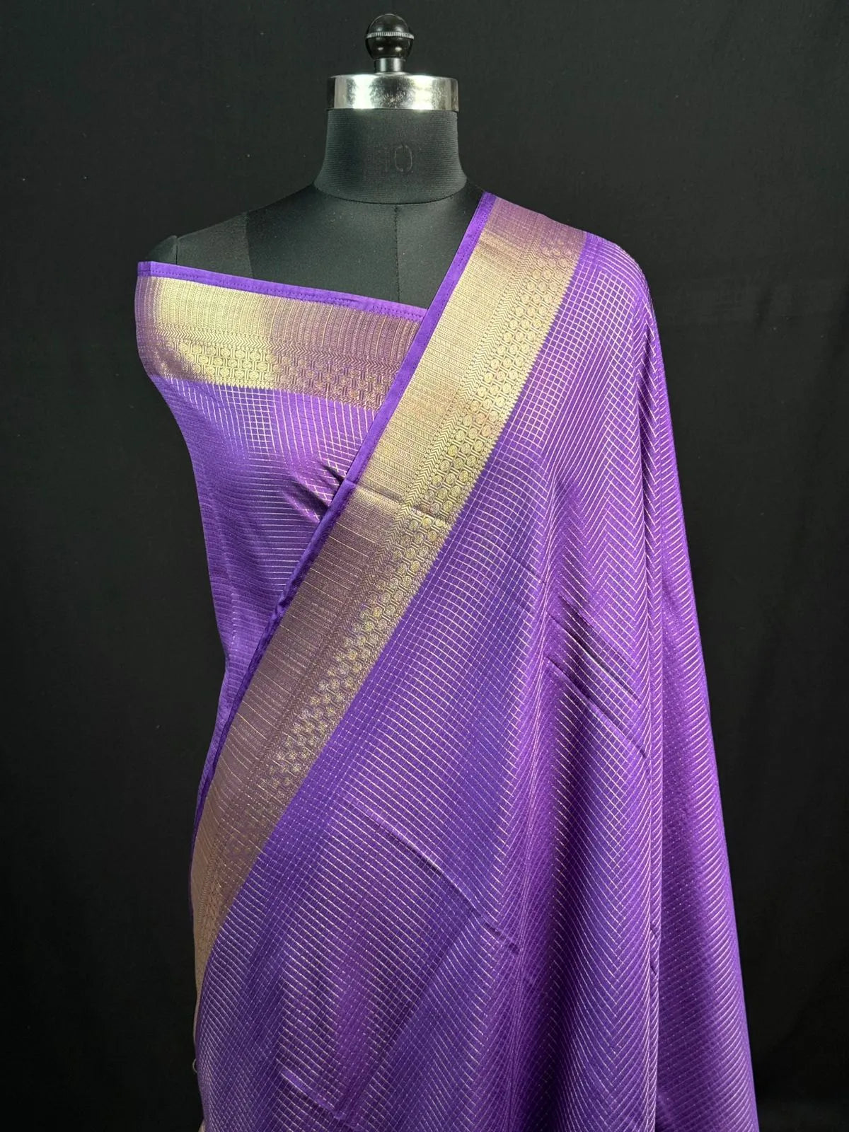Latest Collection Semi Crepe Silk Saree with Classic Checks