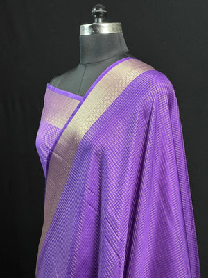 Latest Collection Semi Crepe Silk Saree with Classic Checks