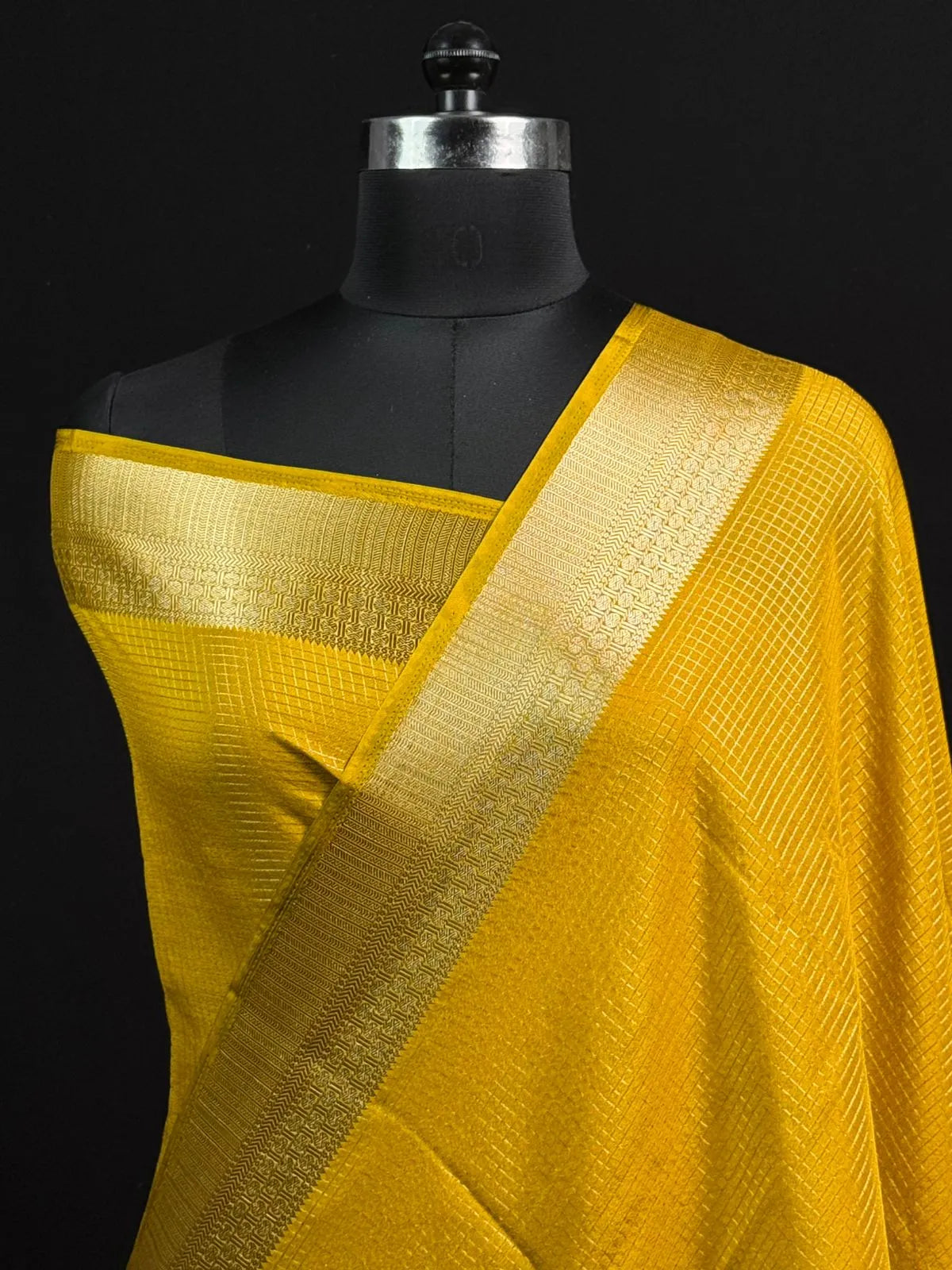 Latest Collection Semi Crepe Silk Saree with Classic Checks