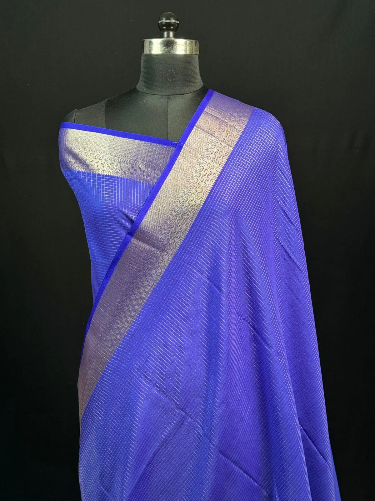 Latest Collection Semi Crepe Silk Saree with Classic Checks