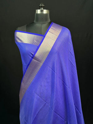 Latest Collection Semi Crepe Silk Saree with Classic Checks