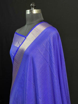 Latest Collection Semi Crepe Silk Saree with Classic Checks