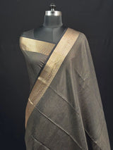 Latest Collection Semi Crepe Silk Saree with Classic Checks 