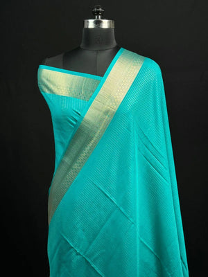 Latest Collection Semi Crepe Silk Saree with Classic Checks 