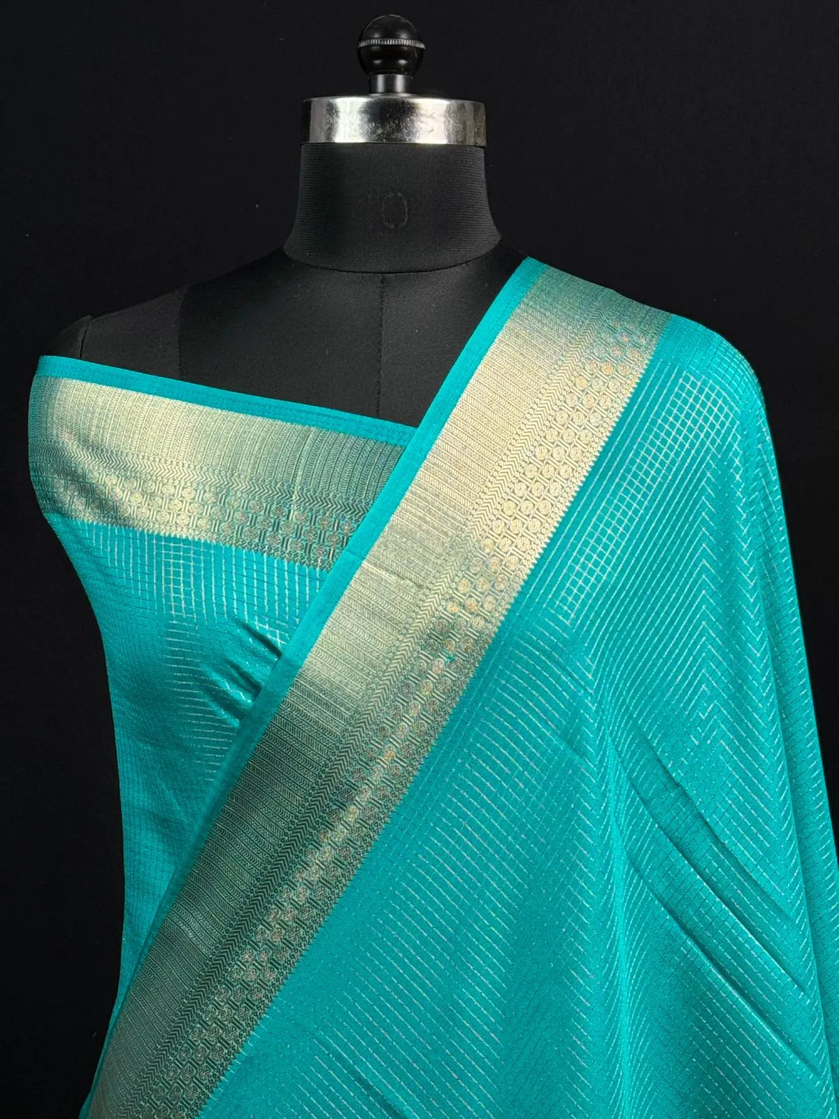 Latest Collection Semi Crepe Silk Saree with Classic Checks 