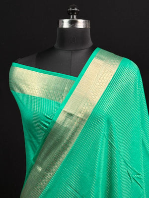 Latest Collection Semi Crepe Silk Saree with Classic Checks 