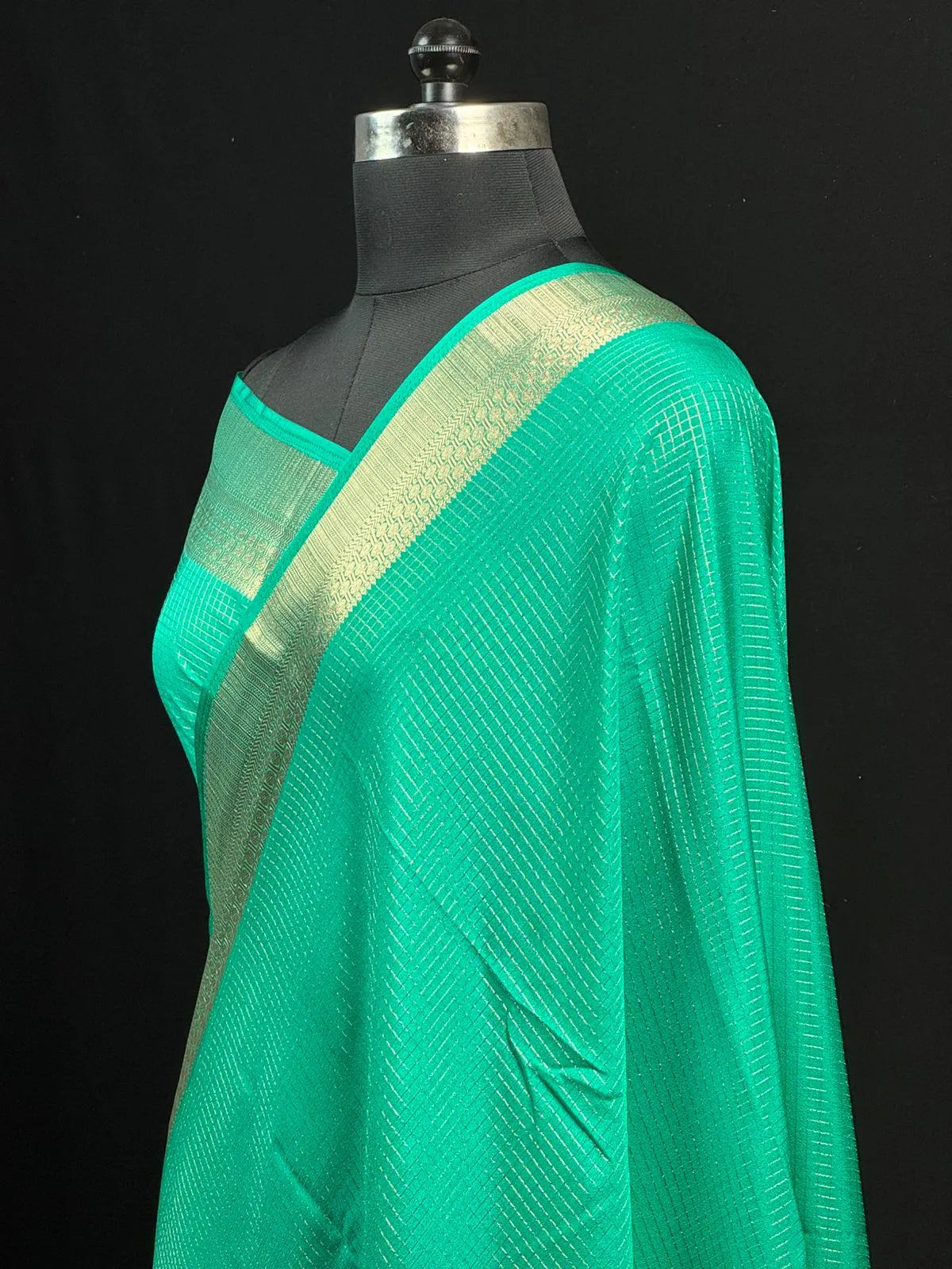 Latest Collection Semi Crepe Silk Saree with Classic Checks 