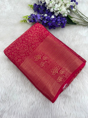  Semi Binny Crepe Silk Saree for Modern Women 
