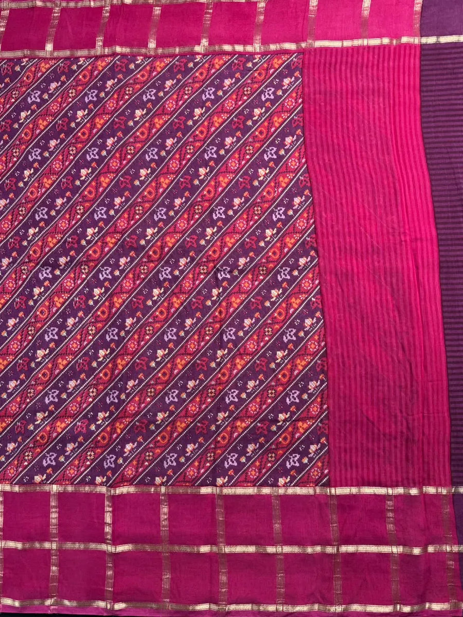 Gajji Silk Saree with Zari Border