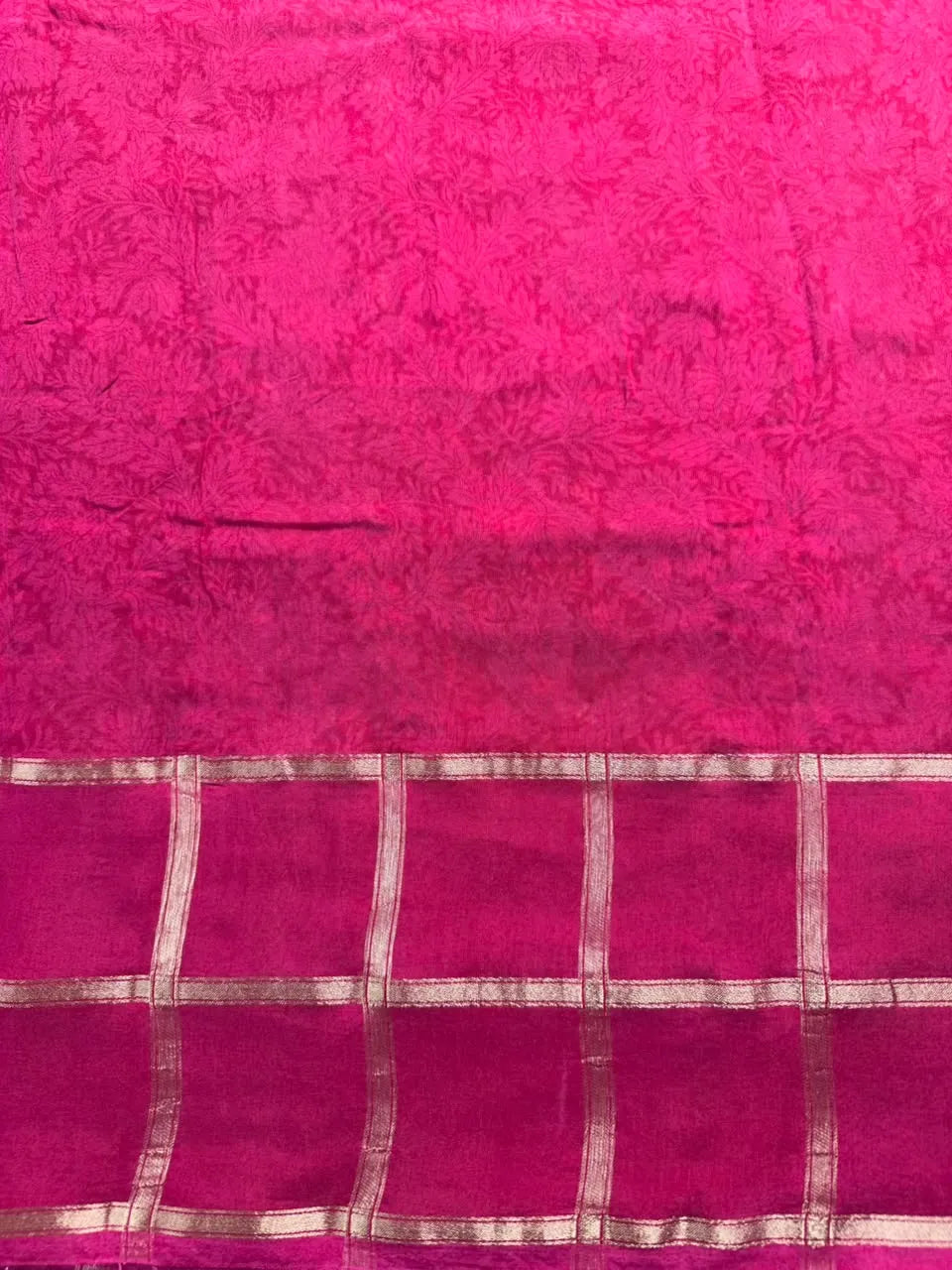 Gajji Silk Saree with Zari Border