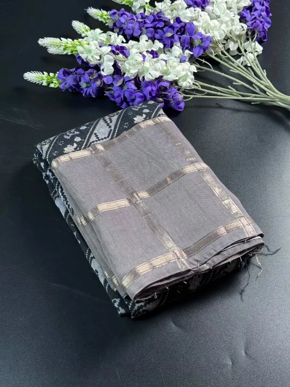 Gajji Silk Saree with Zari Border