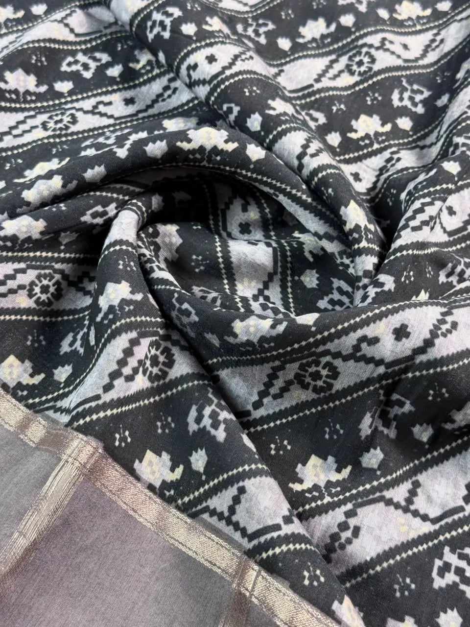 Gajji Silk Saree with Zari Border