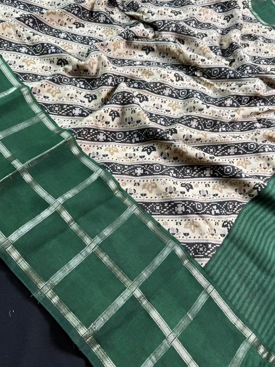 Gajji Silk Saree with Zari Border