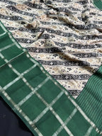 Gajji Silk Saree with Zari Border