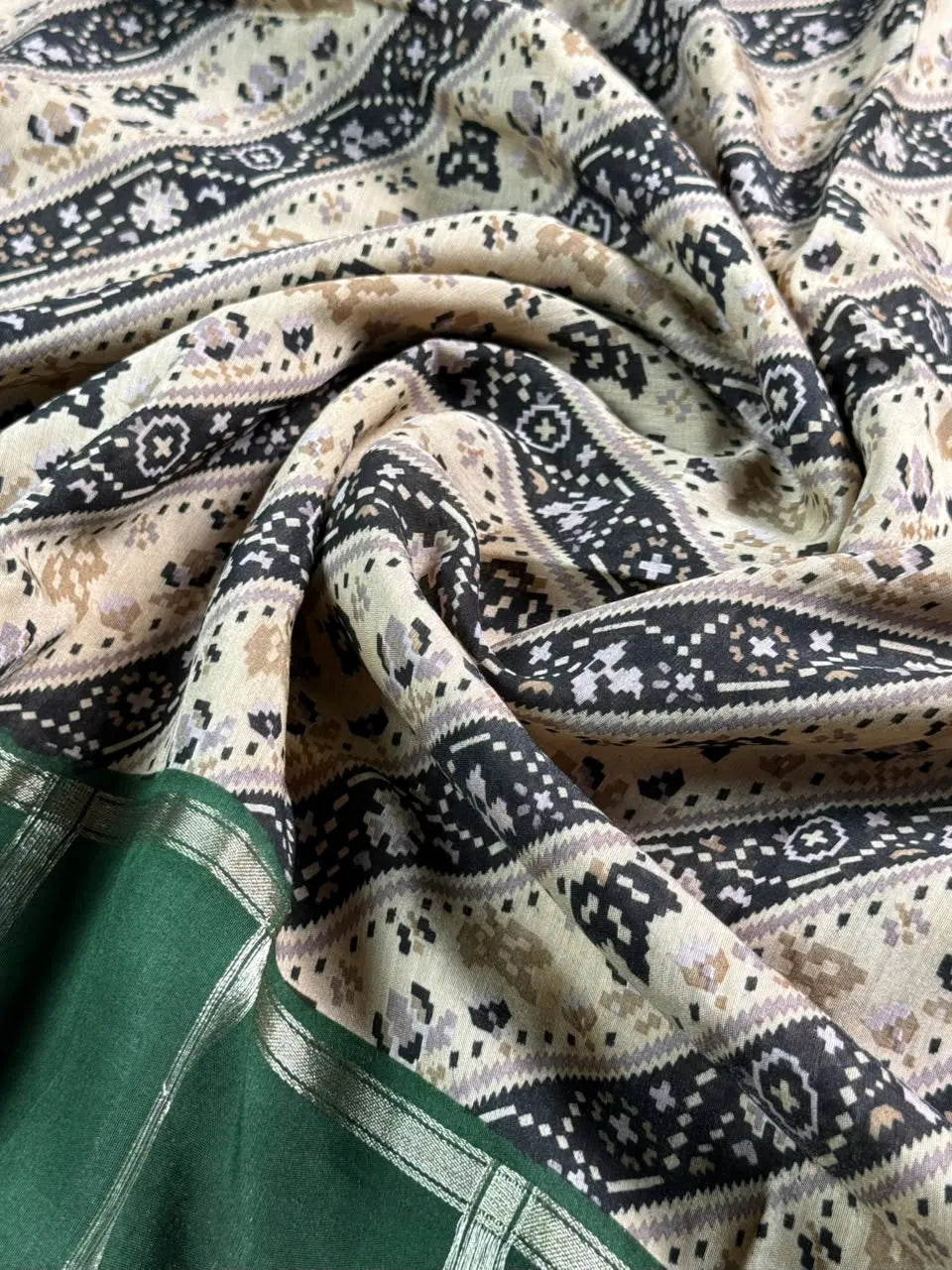 Gajji Silk Saree with Zari Border