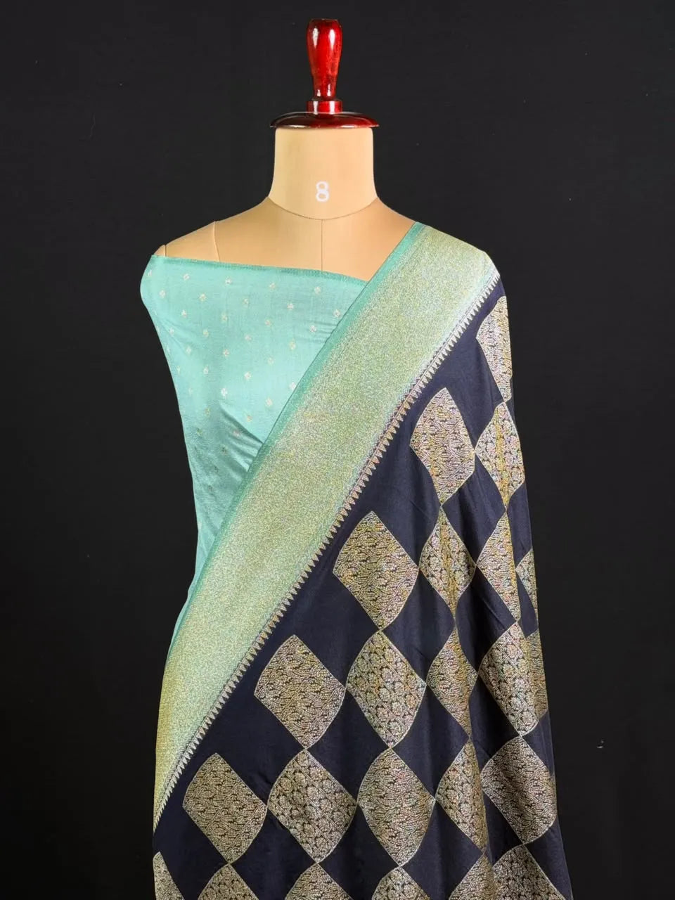 Elegant Georgette Butta Saree with Rich Zari Woven Border & Traditional Motifs
