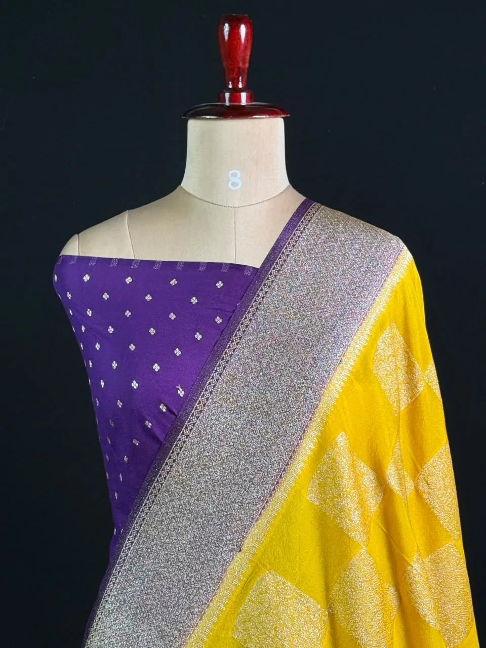 Elegant Georgette Butta Saree with Rich Zari Woven Border & Traditional Motifs