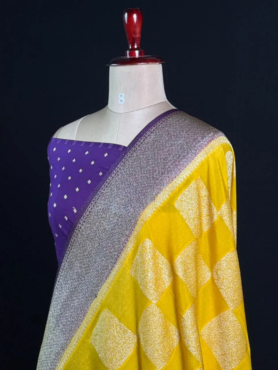 Elegant Georgette Butta Saree with Rich Zari Woven Border & Traditional Motifs
