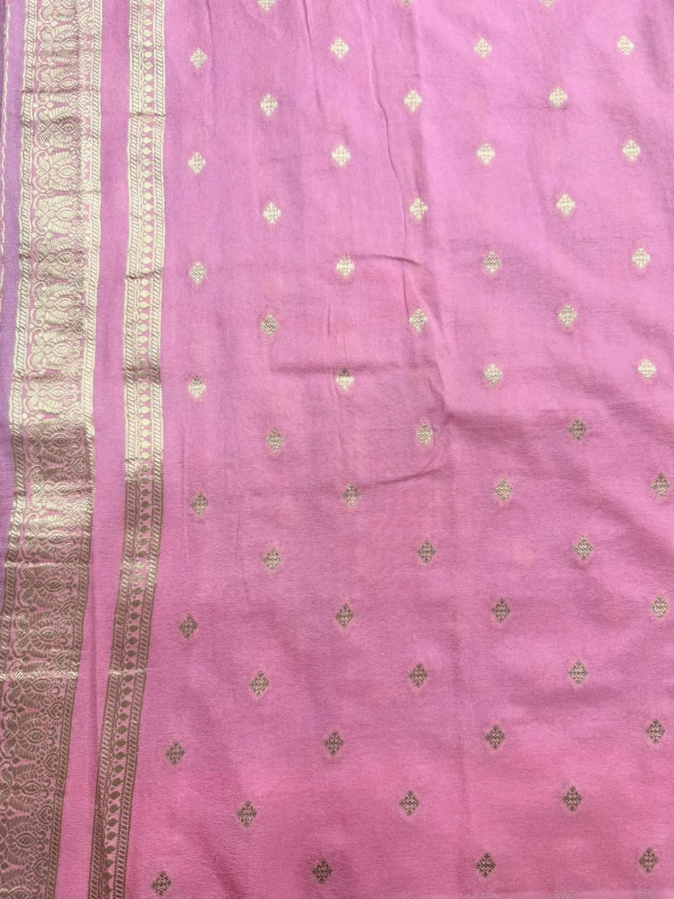 Semi Banarasi Khaddi Georgette Chex Buta Saree