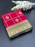Semi Banarasi Khaddi Georgette Chex Buta Saree