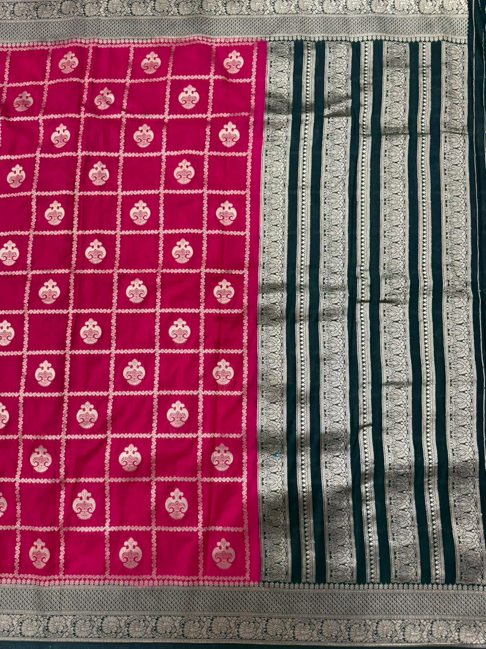 Semi Banarasi Khaddi Georgette Chex Buta Saree