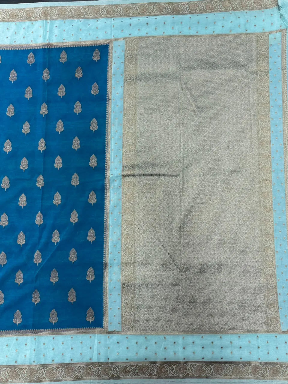 Semi Chiffon Silk Saree with Zari Border