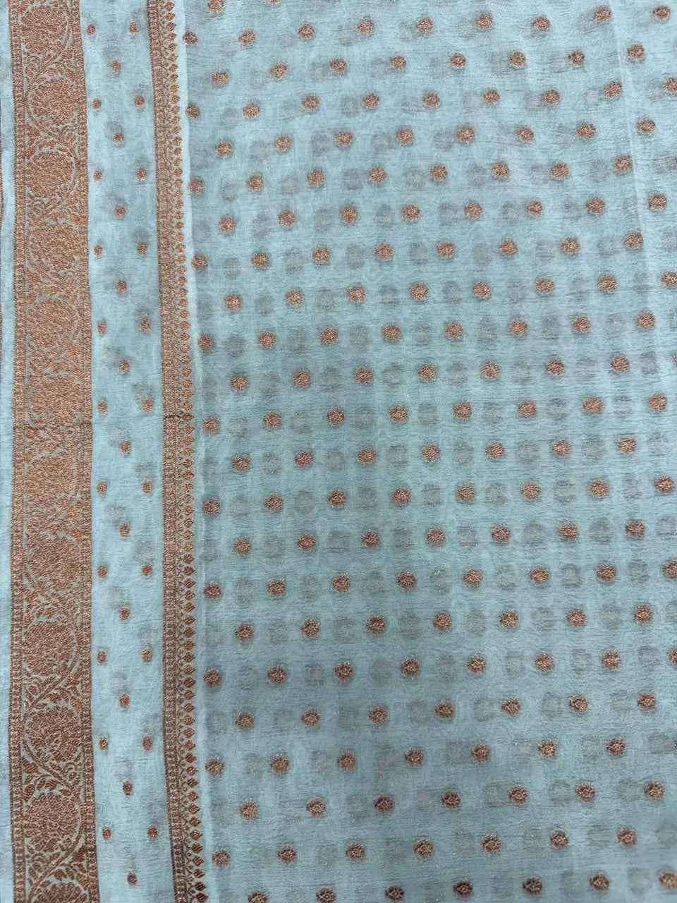 Semi Chiffon Silk Saree with Zari Border