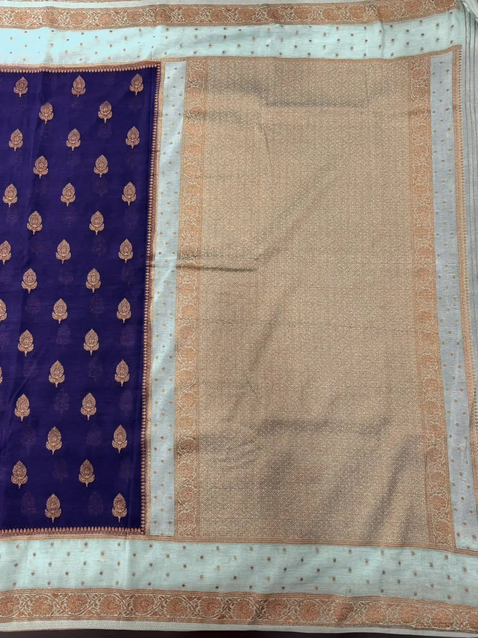 Semi Chiffon Silk Saree with Zari Border
