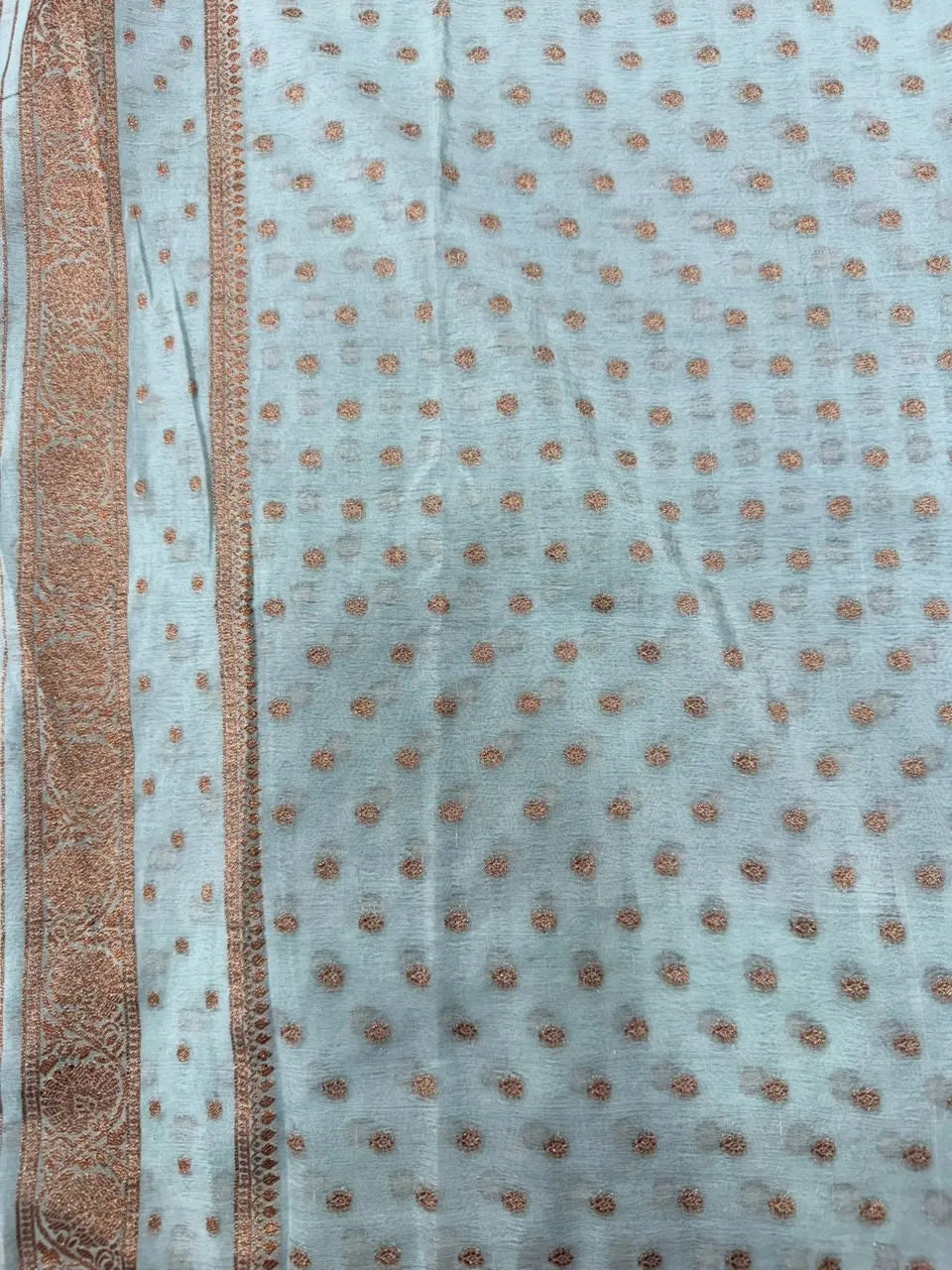 Semi Chiffon Silk Saree with Zari Border
