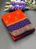 Semi Chiffon Silk Saree with Zari Border