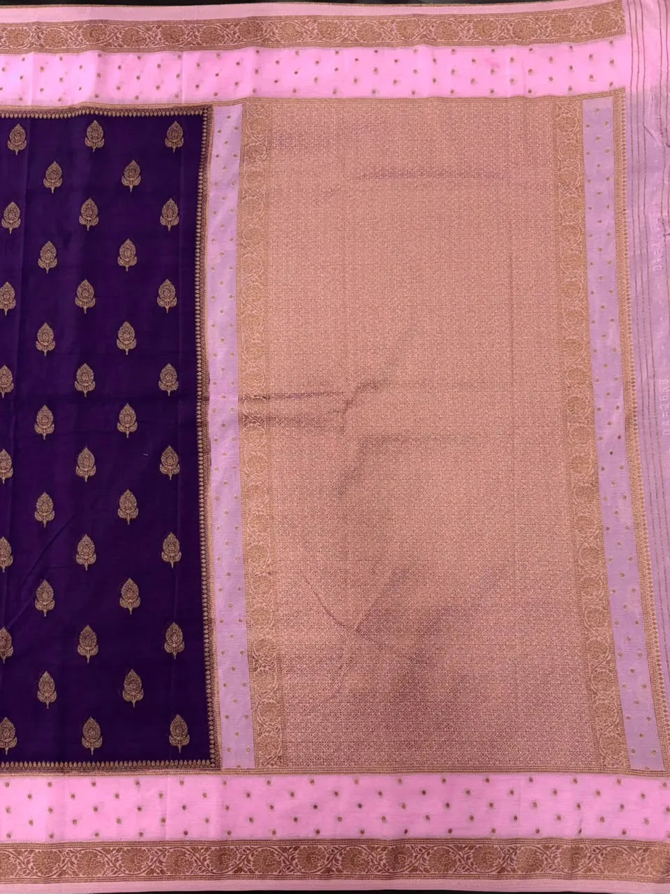 Semi Chiffon Silk Saree with Zari Border