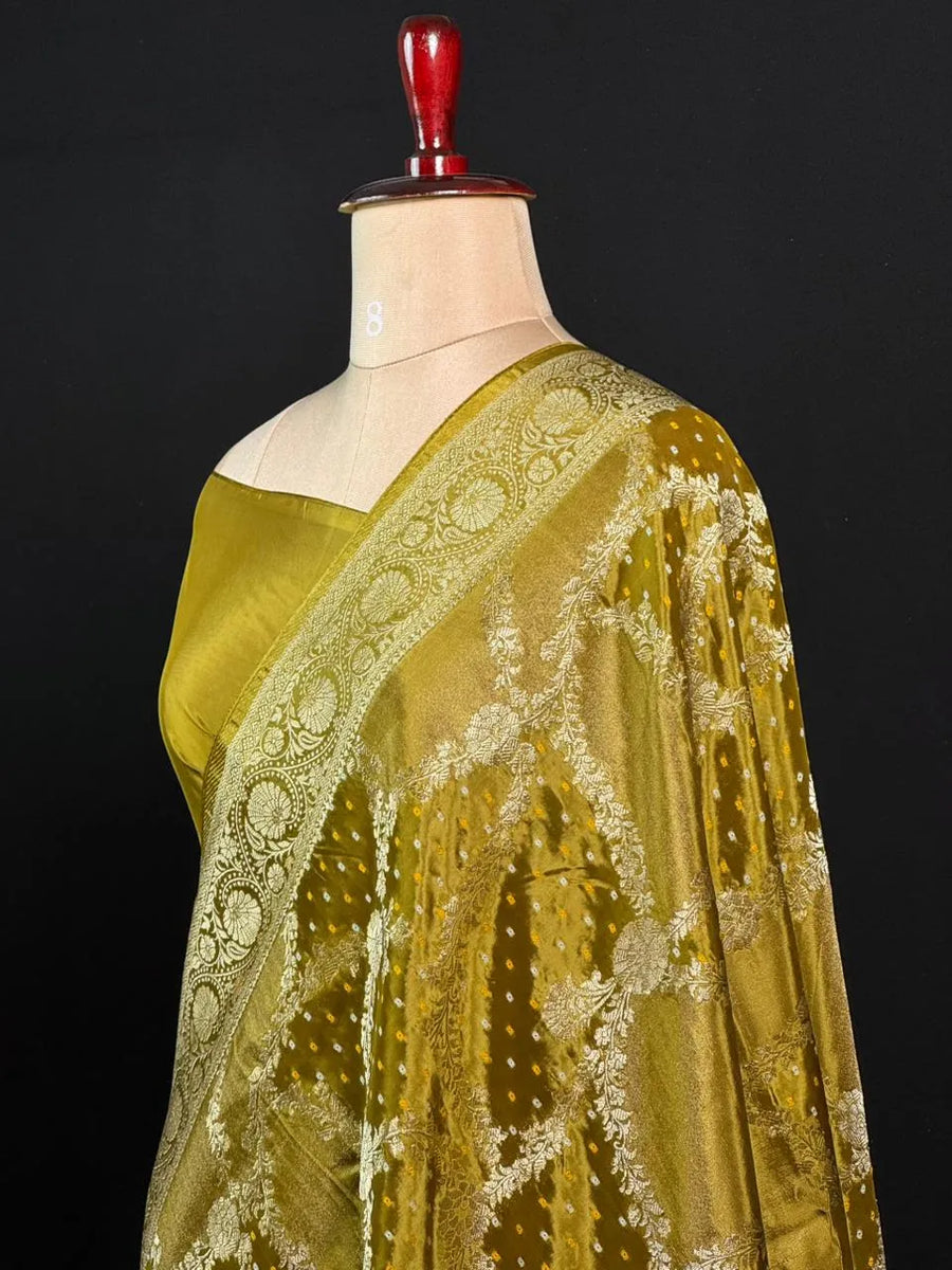 Lustre Weave Viscose Tissue Silk Saree 