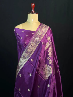Lustre Weave Viscose Tissue Silk Saree