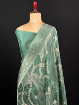 Lustre Weave Viscose Tissue Silk Saree 