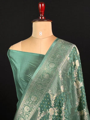 Lustre Weave Viscose Tissue Silk Saree 