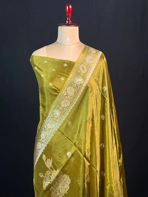 Lustre Weave Viscose Tissue Silk Saree
