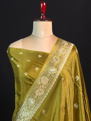 Lustre Weave Viscose Tissue Silk Saree