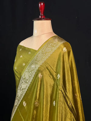 Lustre Weave Viscose Tissue Silk Saree