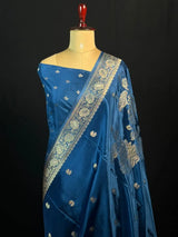 Lustre Weave Viscose Tissue Silk Saree