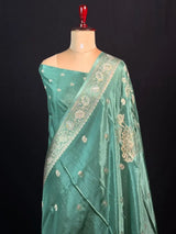 Lustre Weave Viscose Tissue Silk Saree