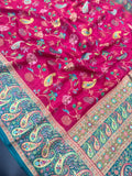 Pashmina Silk Saree with Zari Border