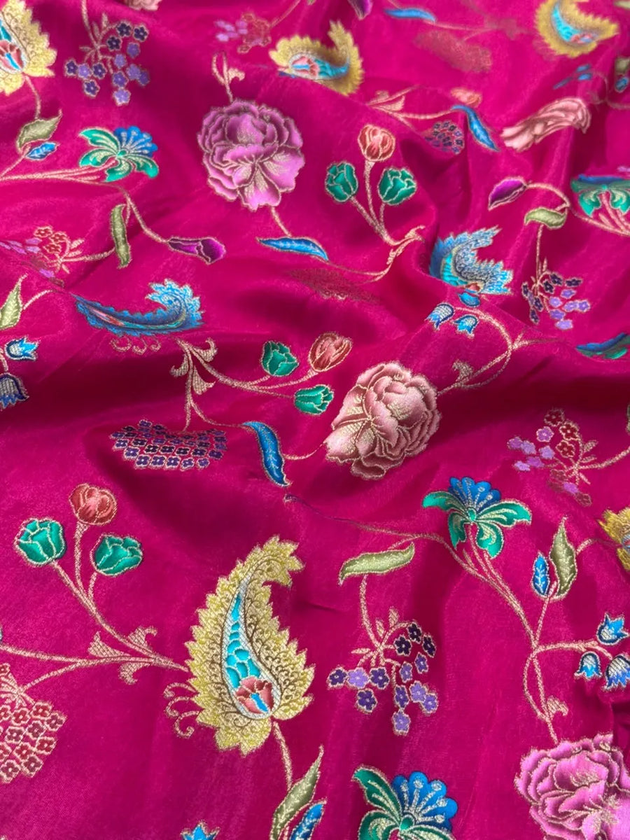 Pashmina Silk Saree with Zari Border